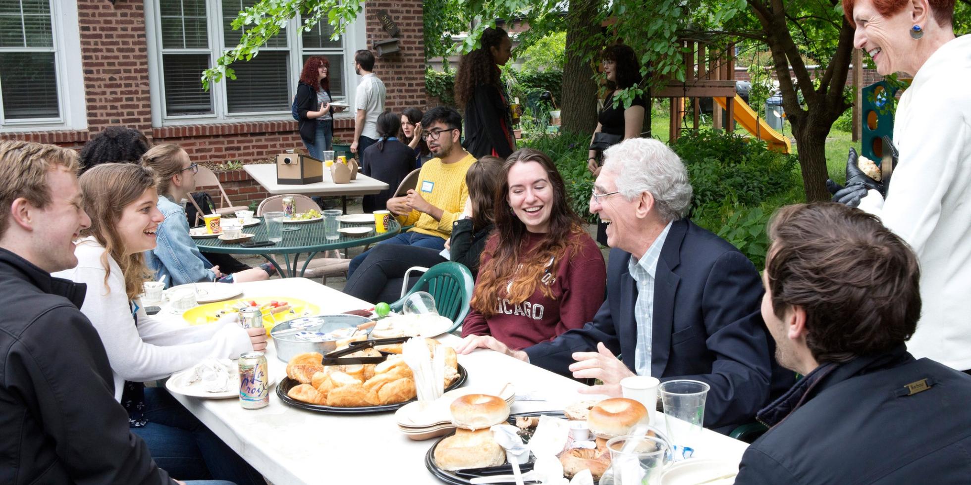 Ann and Richard Pozen with UChicago undergrads