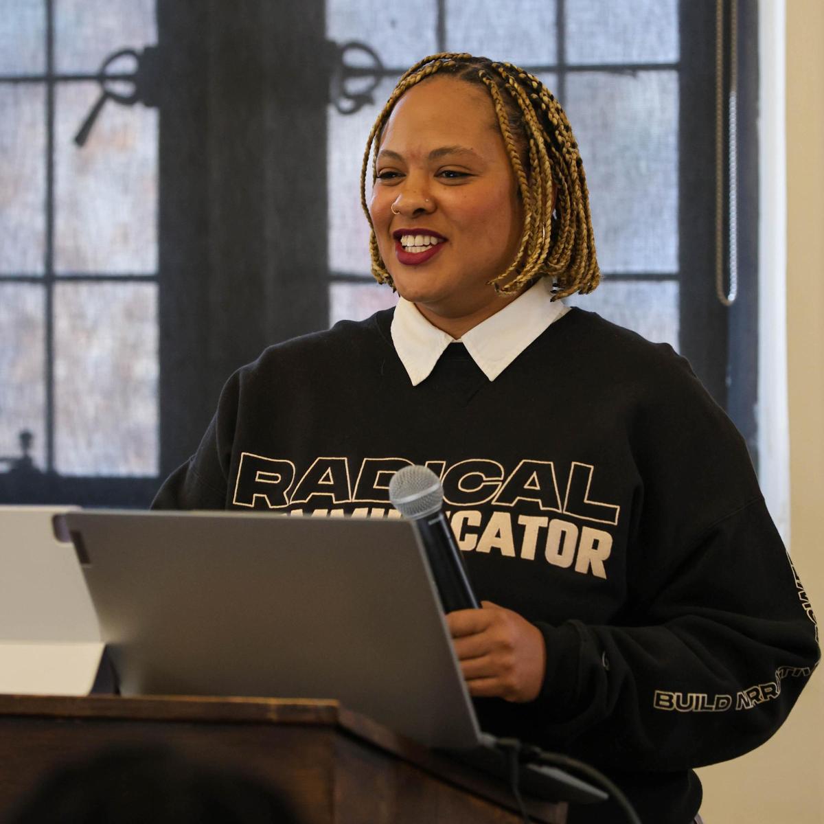 Shanelle Matthews speaking